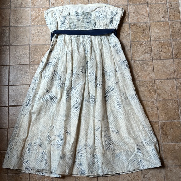RARE Anthropologie Edme & Esyllte Fanning Triangles Strapless Dress POCKETS! 🥰 - Picture 3 of 15
